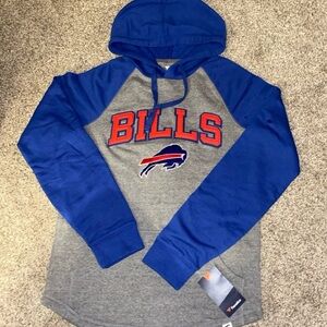 NWT- Men’s- Fanatics Gray and Blue Bills Pullover Hoodie